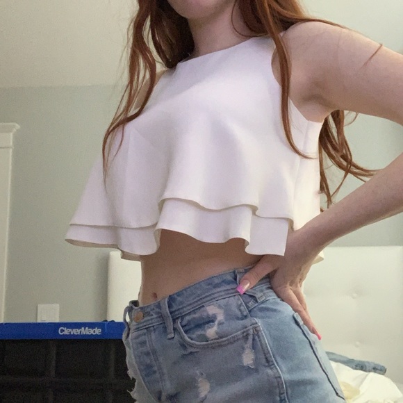 top shop cropped white shirt - Picture 2 of 3